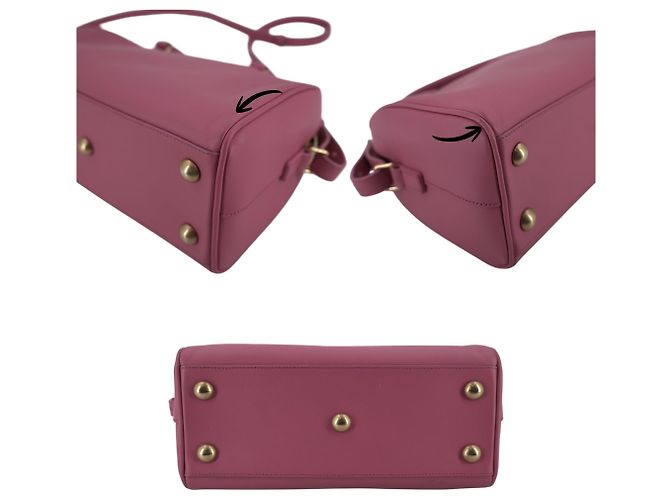 Saint Laurent Mini borsa duffle Baby in pelle rosa con tracolla - vista 4