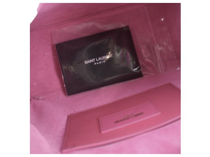 Saint Laurent Mini borsa duffle Baby in pelle rosa con tracolla - vista 5