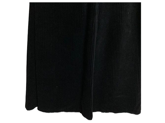 Autre Marque Falda plisada de pana de algodón BLAMINK Negro - vista 4