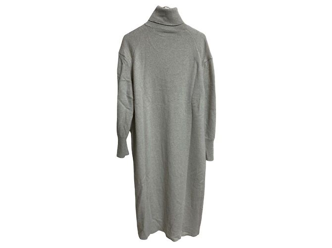 Autre Marque Drawer 12G Jersey-Strickkleid mit Rollkragen Beige - Ansicht 2