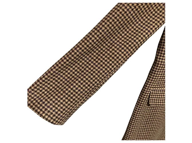 Blazer de lana de pata de gallo Polo Ralph Lauren Beige Camello - vista 3