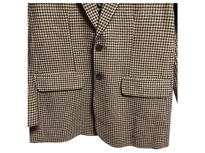 Blazer de lana de pata de gallo Polo Ralph Lauren Beige Camello - vista 5