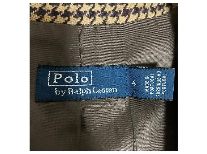 Blazer de lana de pata de gallo Polo Ralph Lauren Beige Camello - vista 7