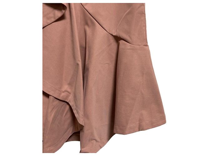 Autre Marque eimy istoire Gonna a Sirena con Volant e Linea Peplum Rosa - vista 3