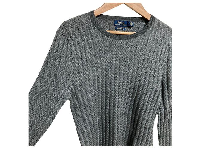Polo Ralph Lauren Merino-Wollpullover mit Fischgrätenmuster Braun - Ansicht 4