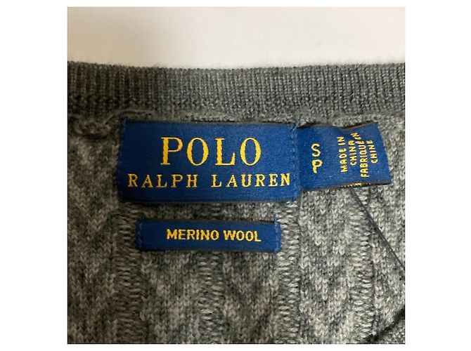 Polo Ralph Lauren Merino-Wollpullover mit Fischgrätenmuster Braun - Ansicht 7