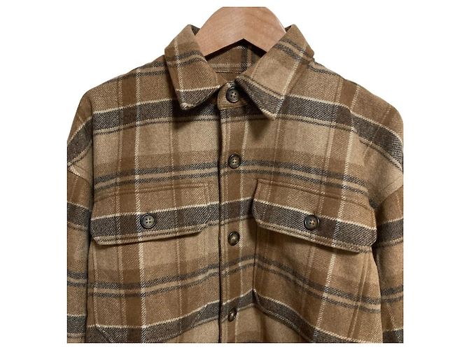 Camisa de sarga de lana Polo Ralph Lauren Castaño - vista 4
