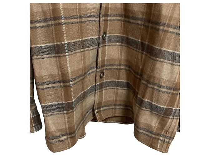 Camisa de sarga de lana Polo Ralph Lauren Castaño - vista 5