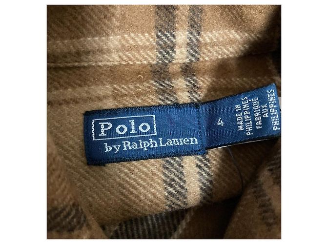 Camisa de sarga de lana Polo Ralph Lauren Castaño - vista 8
