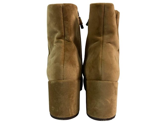 Autre Marque Stivaletti in velluto Alberto Fermani Beige - vista 3