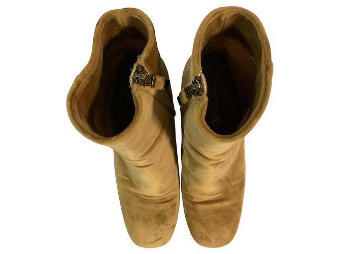 Autre Marque Stivaletti in velluto Alberto Fermani Beige - vista 4