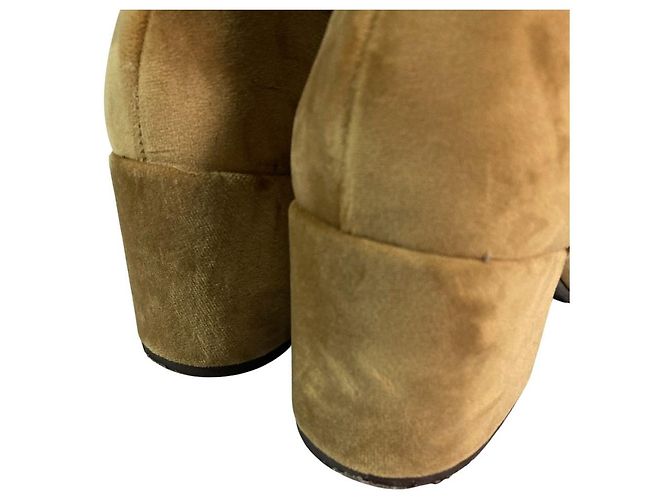 Autre Marque Stivaletti in velluto Alberto Fermani Beige - vista 7