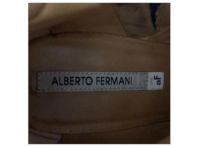 Autre Marque Stivaletti in velluto Alberto Fermani Beige - vista 8