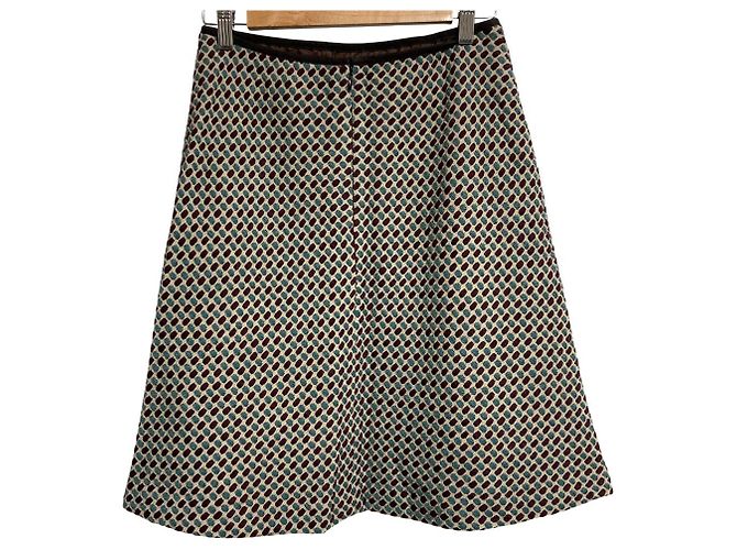 Autre Marque Falda de punto tweed Jocomomola Castaño - vista 2