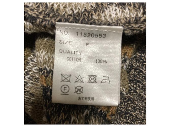Autre Marque TODAYFUL Vintage Pattern 3D Knit Sweater Brown Khaki - view 5