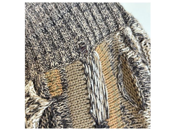 Autre Marque TODAYFUL Vintage Pattern 3D Knit Sweater Brown Khaki - view 7
