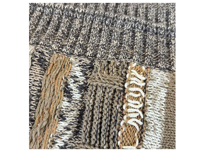 Autre Marque TODAYFUL Vintage Pattern 3D Knit Sweater Brown Khaki - view 8