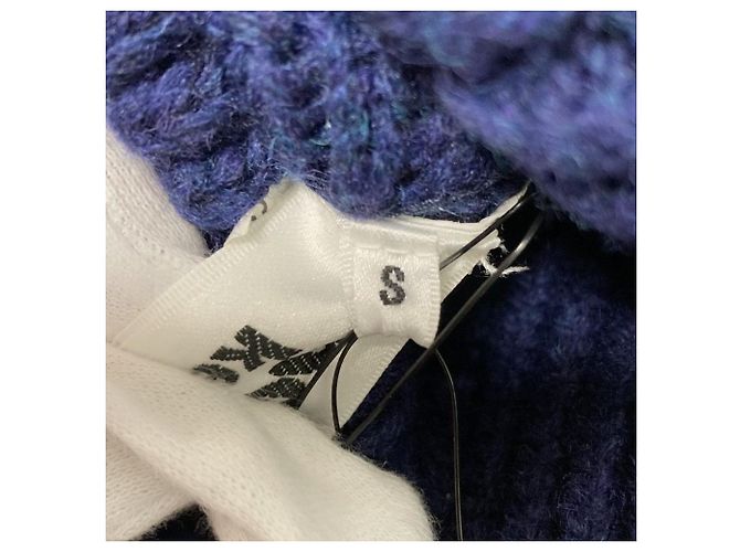 Autre Marque noir kei ninomiya Rollkragenpullover mit Zopfstrick Blau Marineblau - Ansicht 10