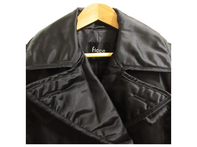 Autre Marque Chaqueta de nylon cruzada Ficce Negro - vista 6