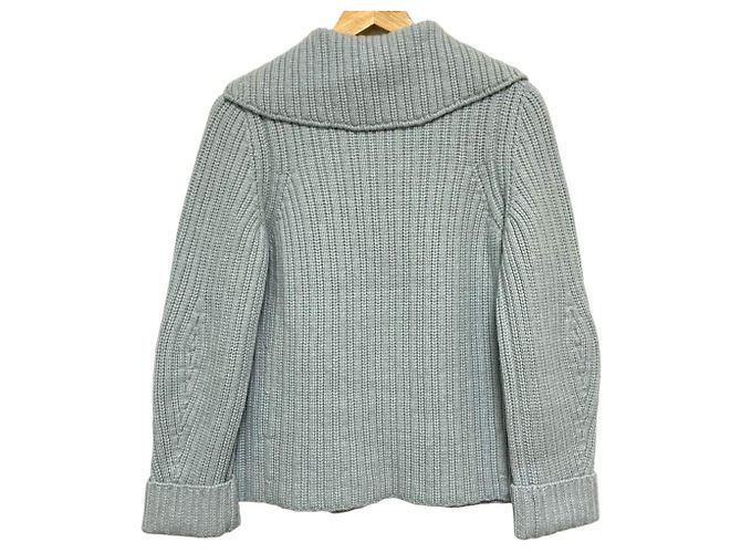 Lanvin Grobstrick-Doppeljacke Blau - Ansicht 2