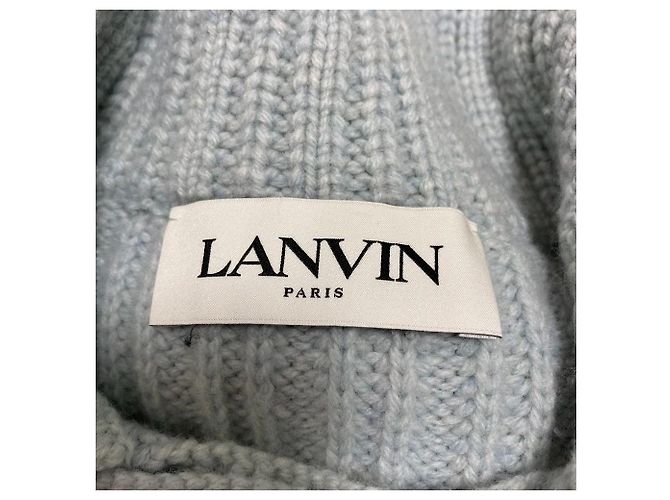 Lanvin Grobstrick-Doppeljacke Blau - Ansicht 7