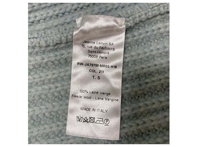 Lanvin Grobstrick-Doppeljacke Blau - Ansicht 8