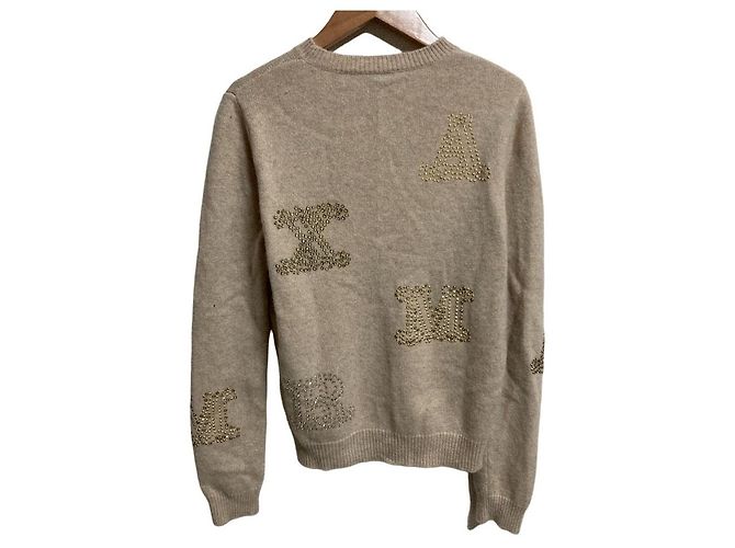 Max Mara Max Mara Glam Strickpullover aus 100% Kaschmir Beige - Ansicht 2