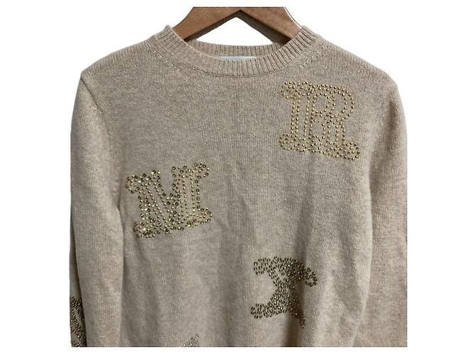 Max Mara Max Mara Glam Strickpullover aus 100% Kaschmir Beige - Ansicht 5