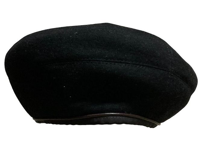 Hermès Cashmere-Baskenmütze Größe 57 Schwarz - Ansicht 2