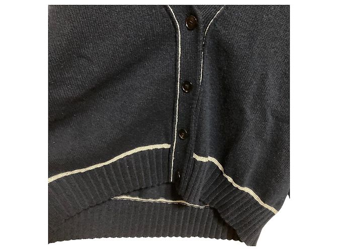 Cárdigan de punto en mezcla de alpaca Jil Sander Azul Azul marino - vista 5