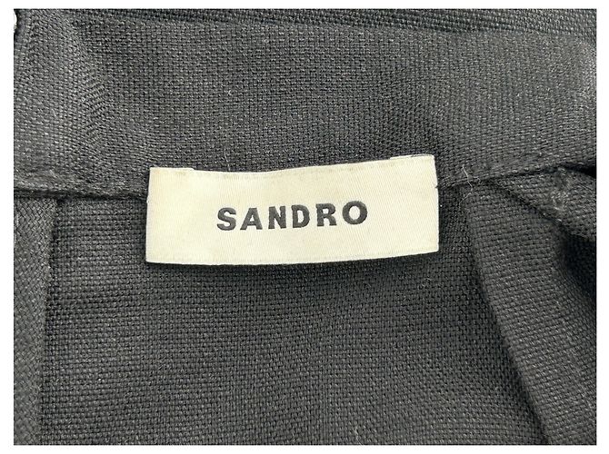 Sandro Schwarzer Rock aus Viskose Größe 36 - Ansicht 3