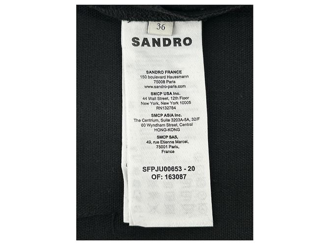 Sandro Schwarzer Rock aus Viskose Größe 36 - Ansicht 4