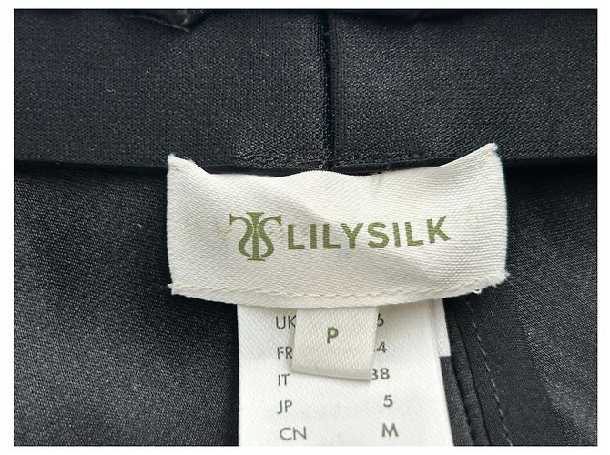 Autre Marque LILYSILK Schwarze Seidensatinhose Größe 34 - Ansicht 3