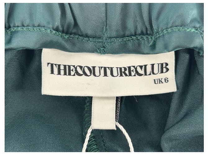 Autre Marque Satinhose in Dunkelgrün - Ansicht 3