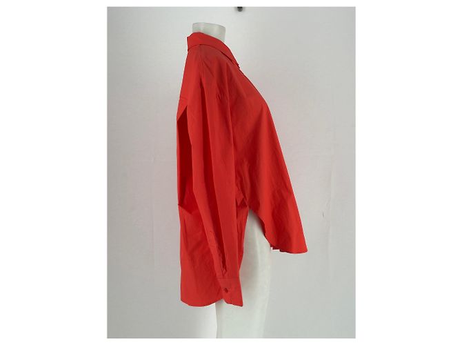Autre Marque Camisa de algodón naranja FRANKIE SHOP - vista 4