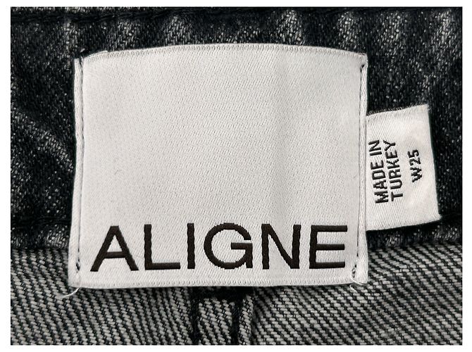 Autre Marque Jean noir en coton ALIGNE Taille 25 - vue 3