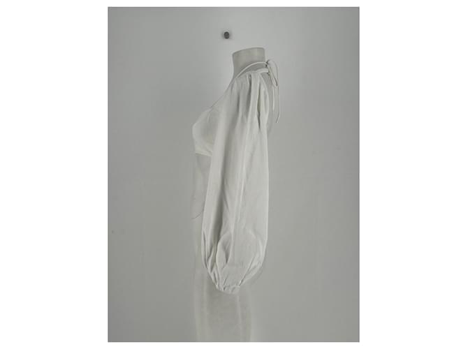 Crop top blanco de algodón Jonathan Simkhai - vista 3