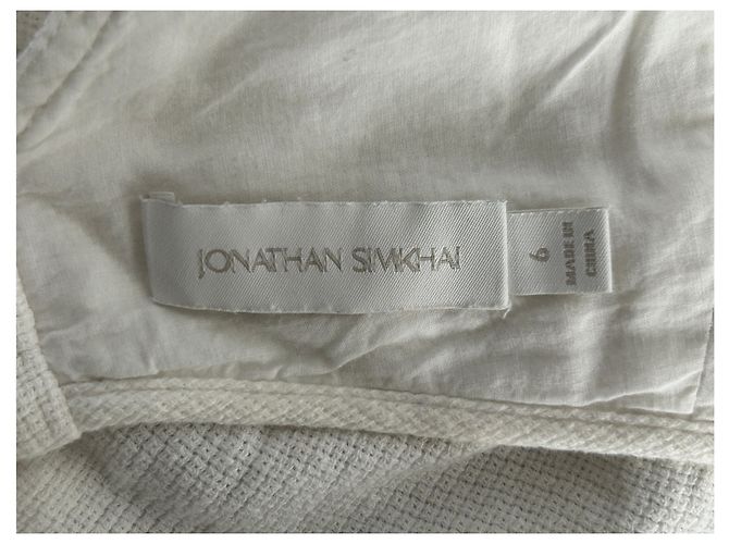 Crop top blanco de algodón Jonathan Simkhai - vista 5