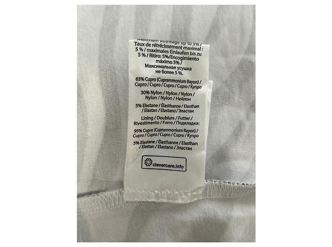 Vestido Rotate de algodón blanco con estampado de cebra - vista 6