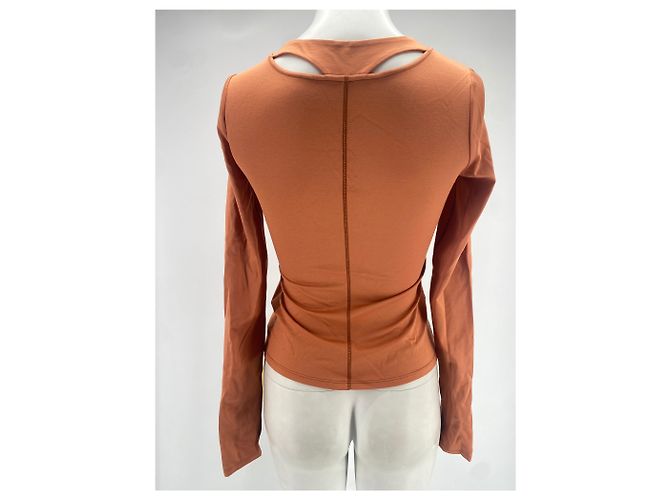 Autre Marque Top con aberturas ICICLE naranja de algodón - vista 2