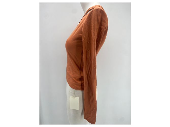 Autre Marque Top con aberturas ICICLE naranja de algodón - vista 3