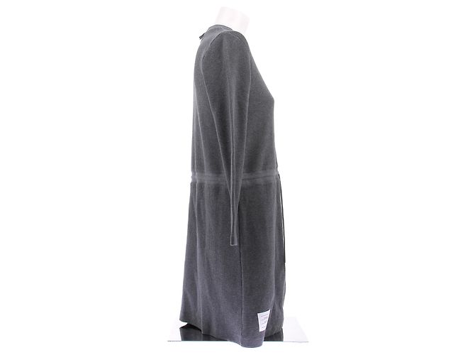 Thom Browne Vestido jersey gris de algodón - vista 3