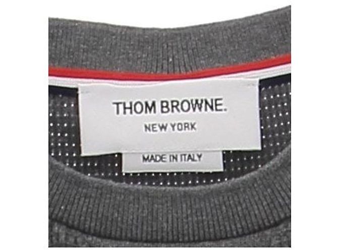Thom Browne Vestido jersey gris de algodón - vista 6