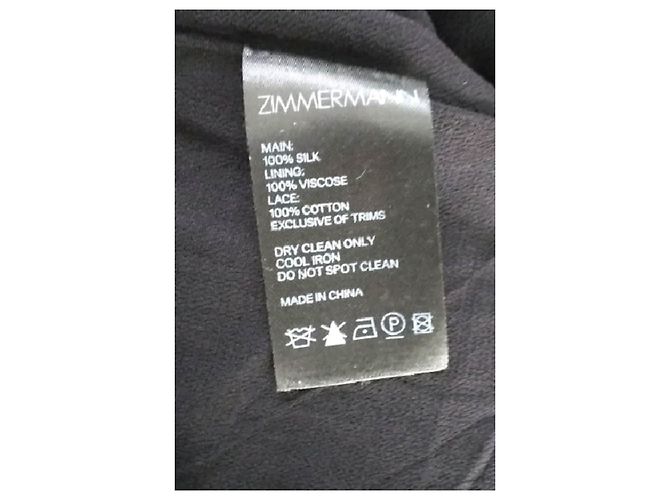 Zimmermann Schwarzes Seidenkleid mit Blumenprint trägerlos - Ansicht 8