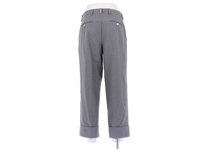 Thom Browne Hellgraue gerade geschnittene Hose - Ansicht 2