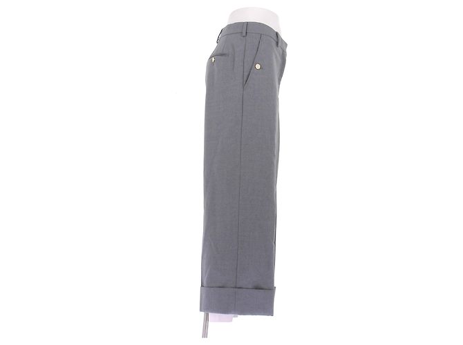 Thom Browne Hellgraue gerade geschnittene Hose - Ansicht 3