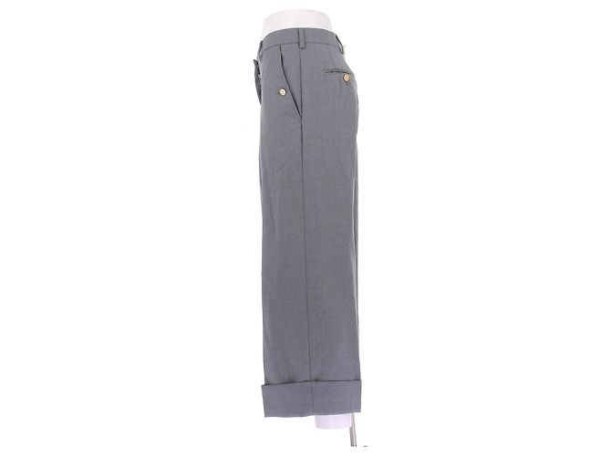 Thom Browne Hellgraue gerade geschnittene Hose - Ansicht 4