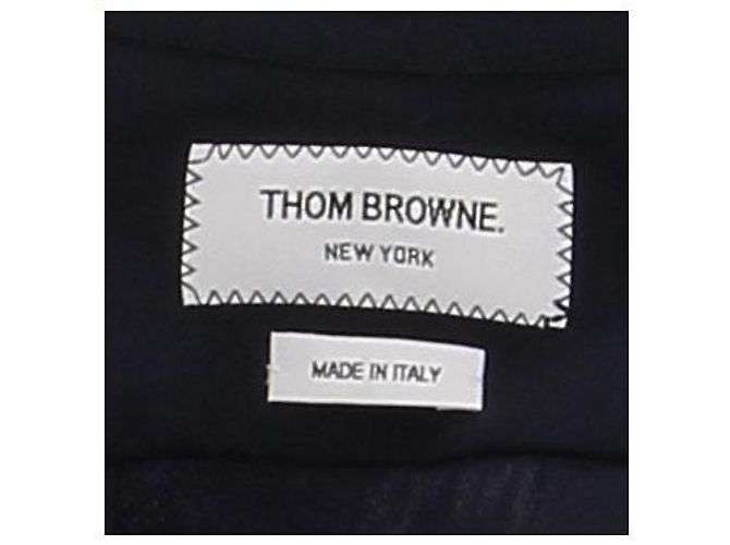 Thom Browne Abito midi dritto blu navy - vista 5