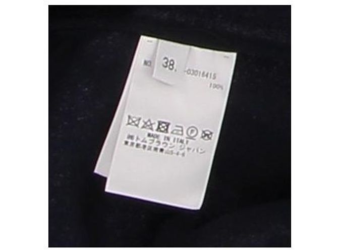Thom Browne Abito midi dritto blu navy - vista 7
