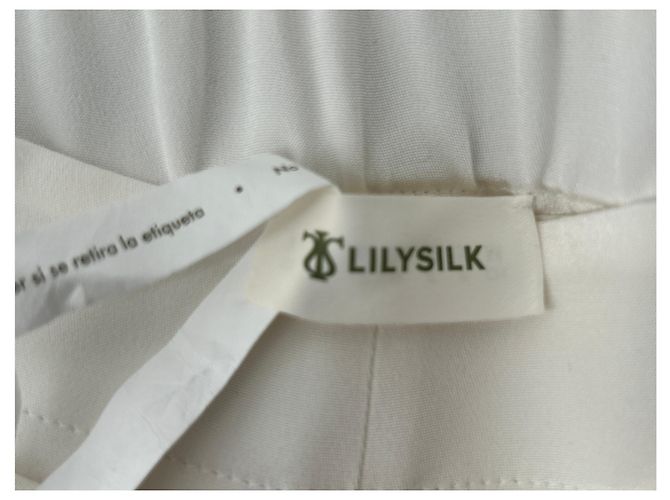 Autre Marque Pantalones blancos con cinturón - vista 3